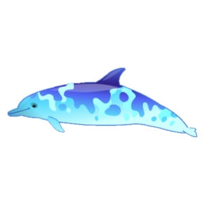 Aqua Splotch Dolphin